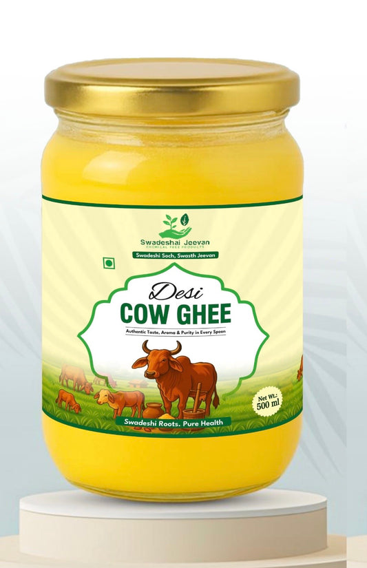 Swadeshaj Jeevan Desi Cow Ghee | Bilona Method | Pure & Lab tested | 500ml